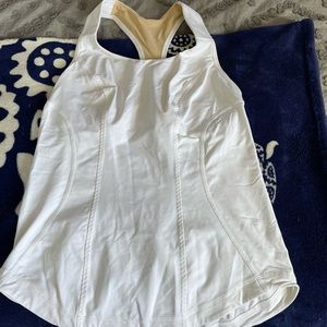 Lululemon white sports tank